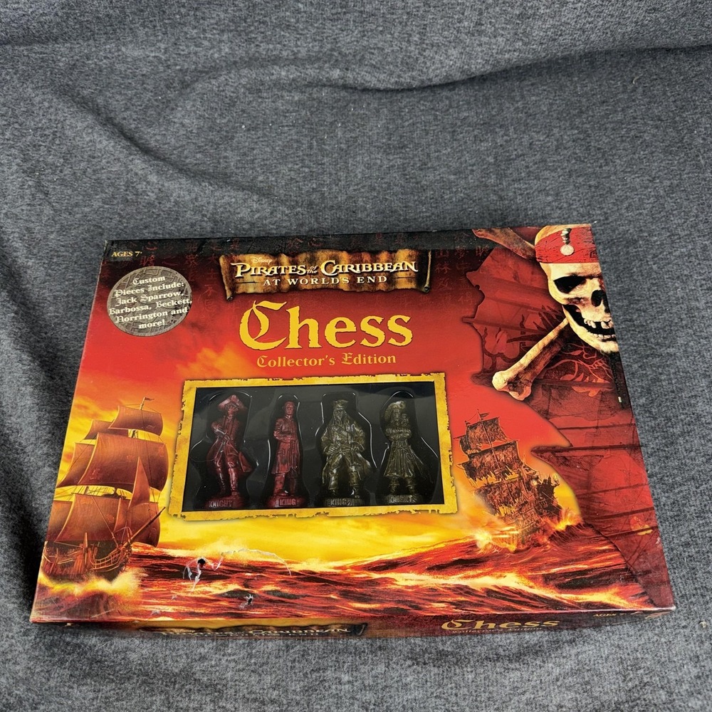 Pirates Caribbean At Worlds End Chess Board Game Collector's Edition Disney Red
